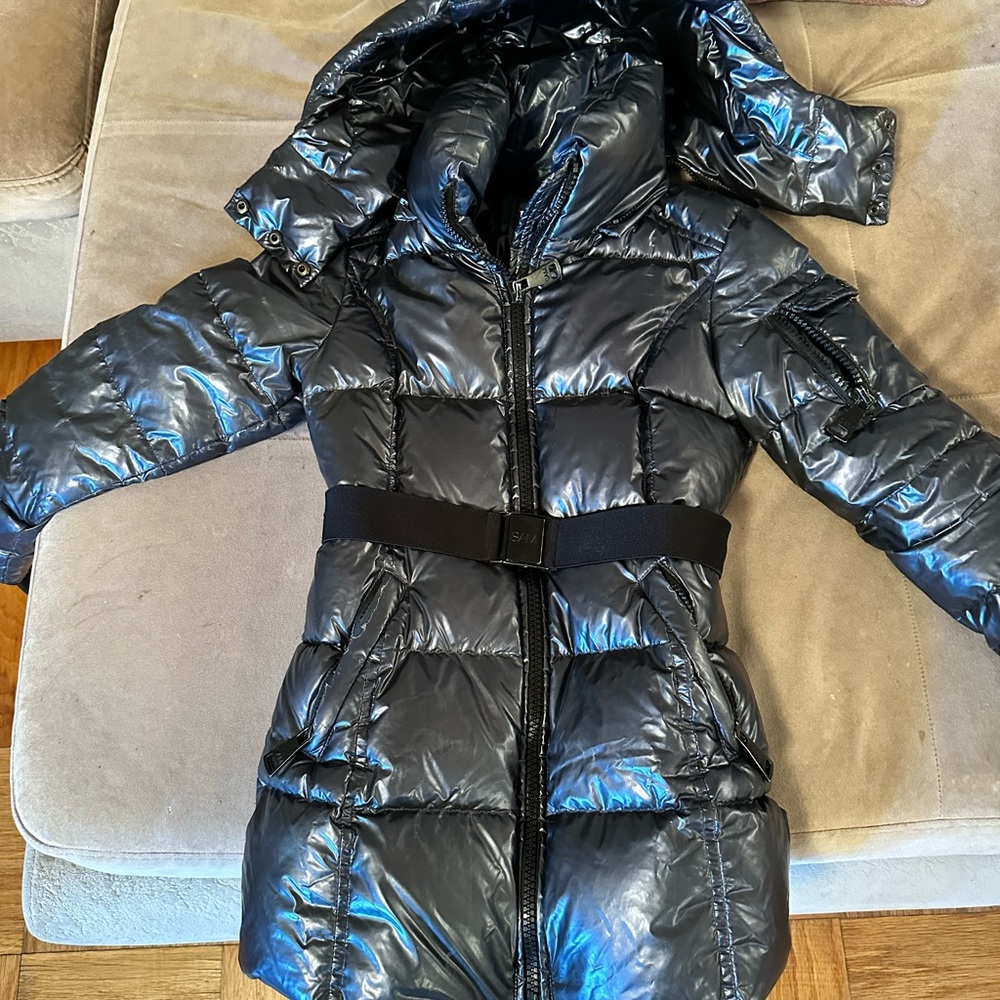 SAM. Girls Soho DOWN Winter Jacket with Hood and belt
